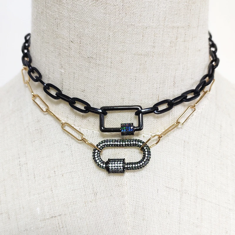 

Gothic punk man black епи на е женские zircon spiral buckle can open choker бижђеѬия 2020 latest design charm jewelry